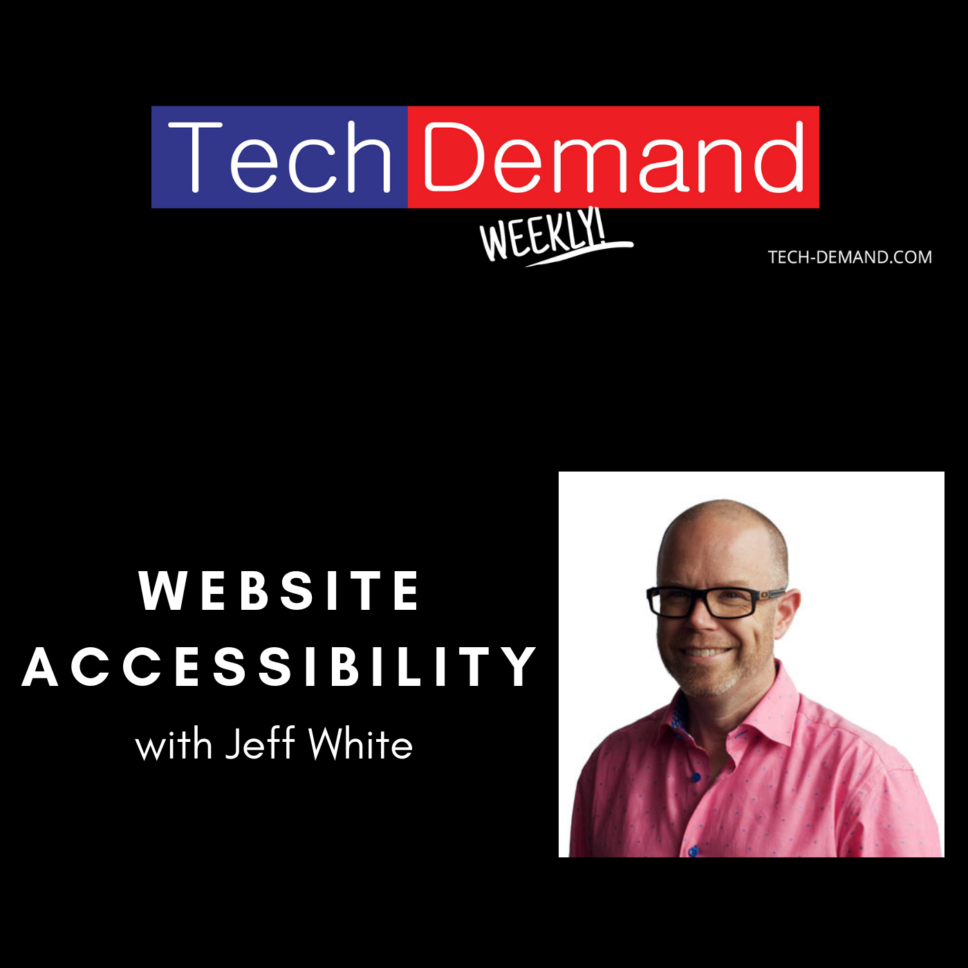 podcast artwork with title of episode and a headshot picture of Jeff White